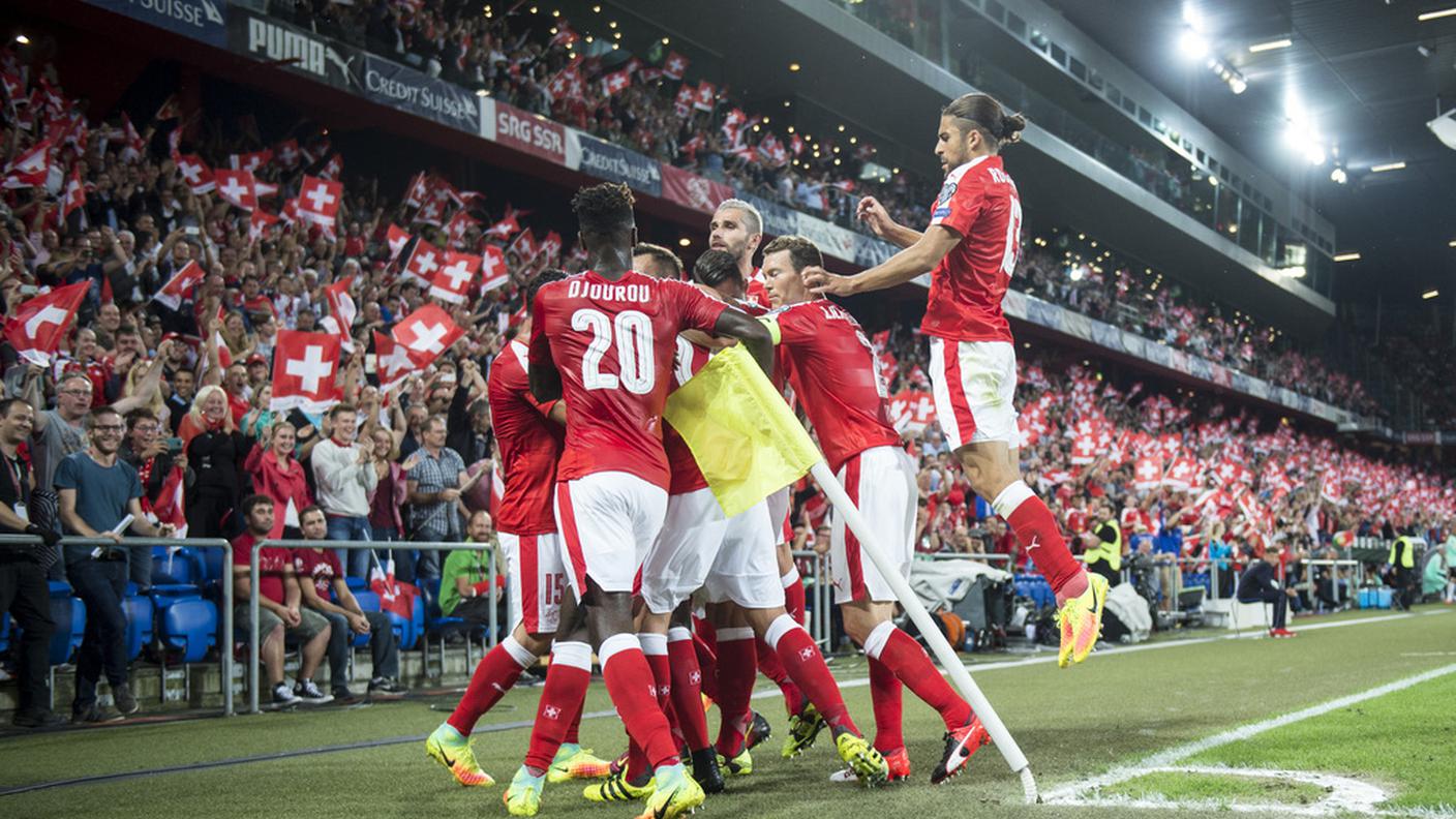 La festa per il gol del vantaggio