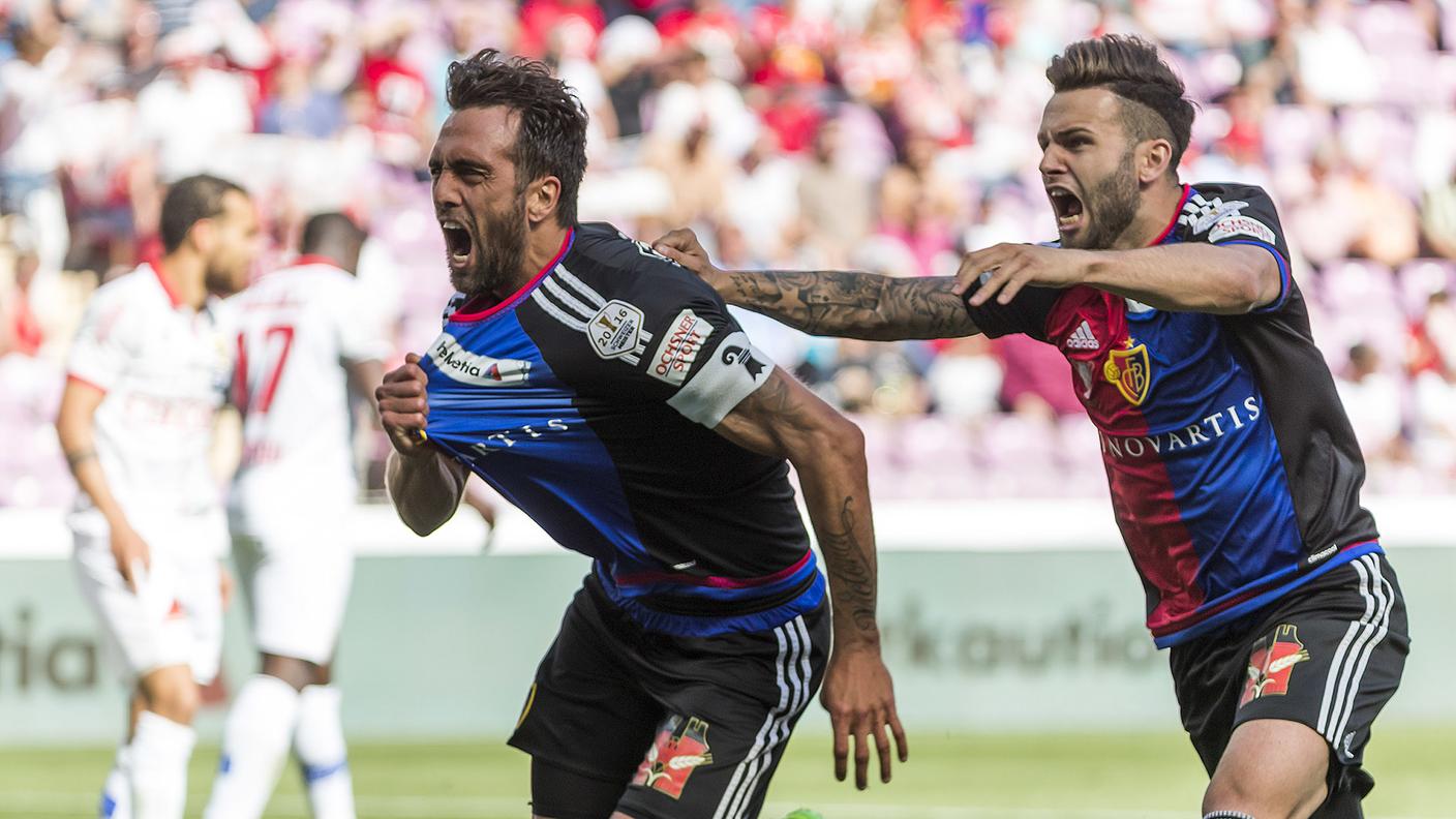 Delgado festaggia il gol del vantaggio