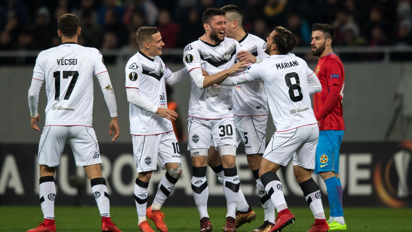 La gioia dopo la rete di Daprelà