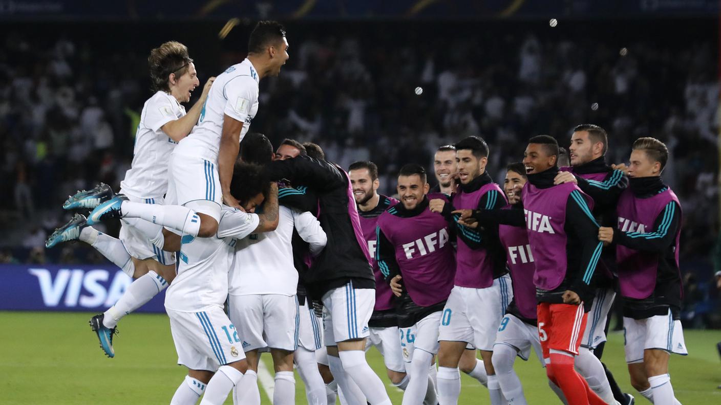 I festeggiamenti dopo il gol del vantaggio