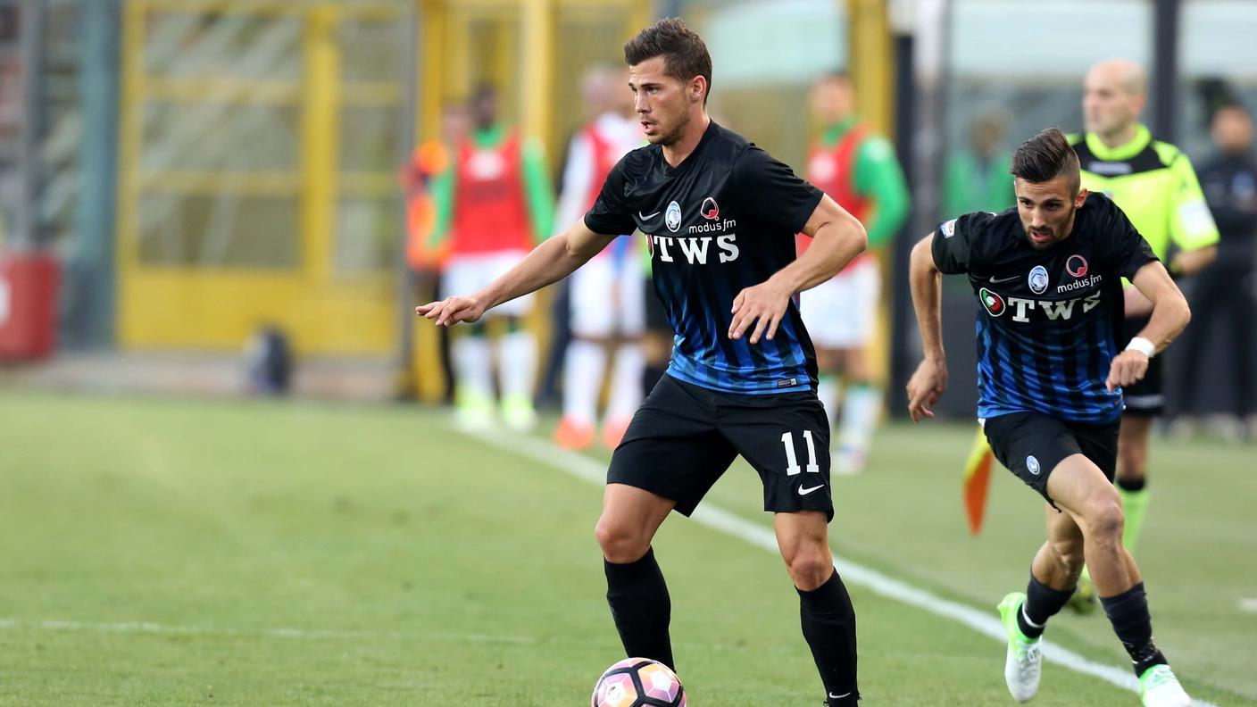 Con la maglia dell'Atalanta