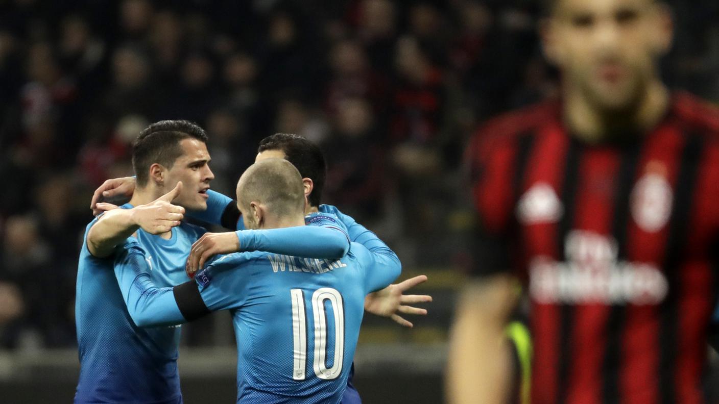 L'esultanza di Xhaka e compagni