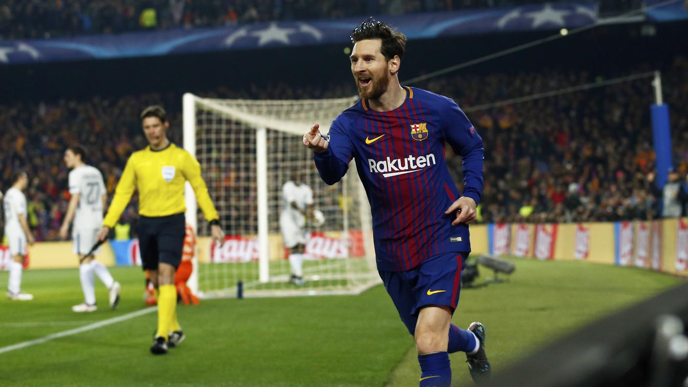 L'esultanza di Messi