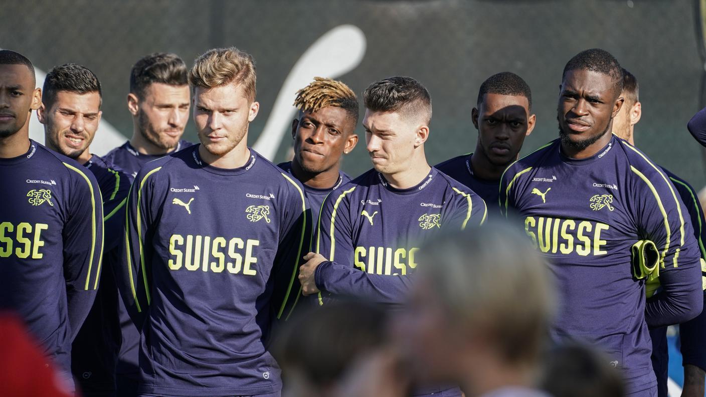 Fassnacht con i suoi compagni di Nazionale