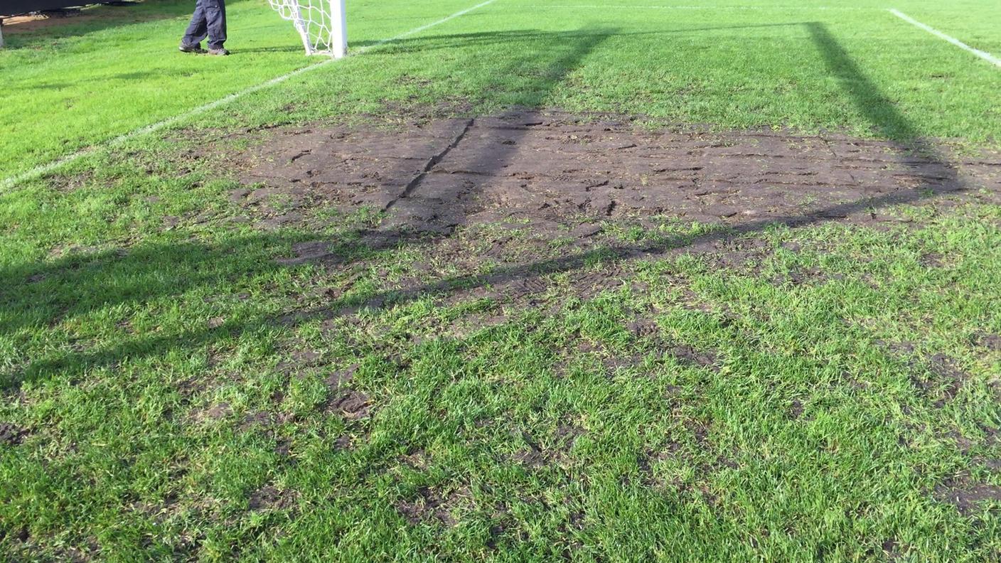 Le aree di porta il giorno prima del match