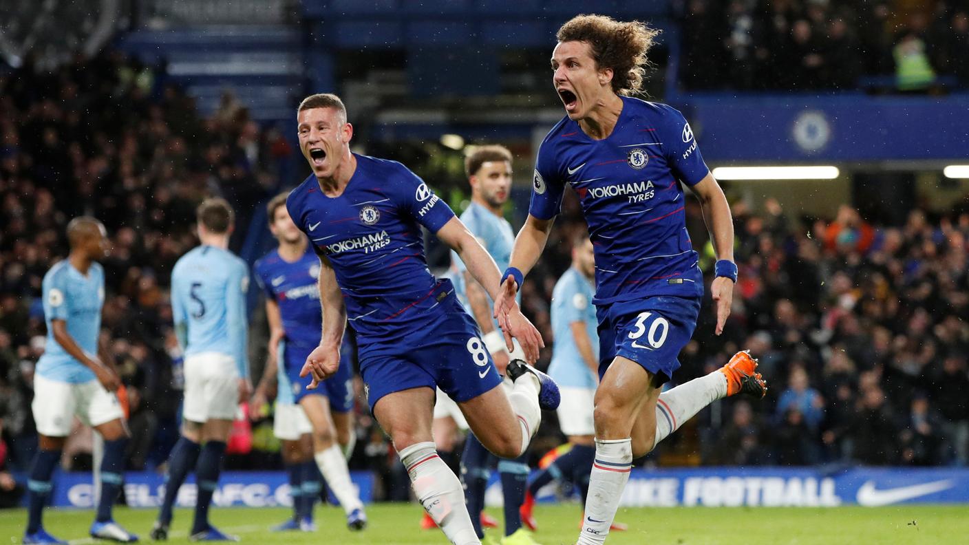 L'esultanza di David Luiz e compagni