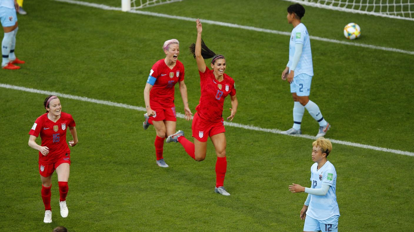 Pokerissimo per Alex Morgan contro le thailandesi