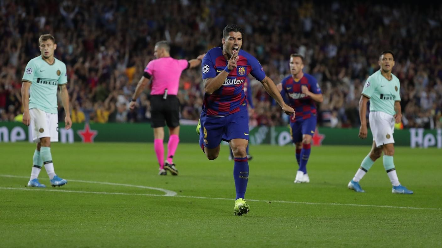 Suarez festeggia il momentaneo pareggio