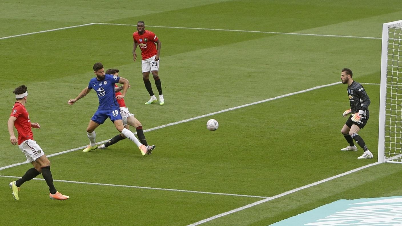 Il momento dell'1-0 di Giroud