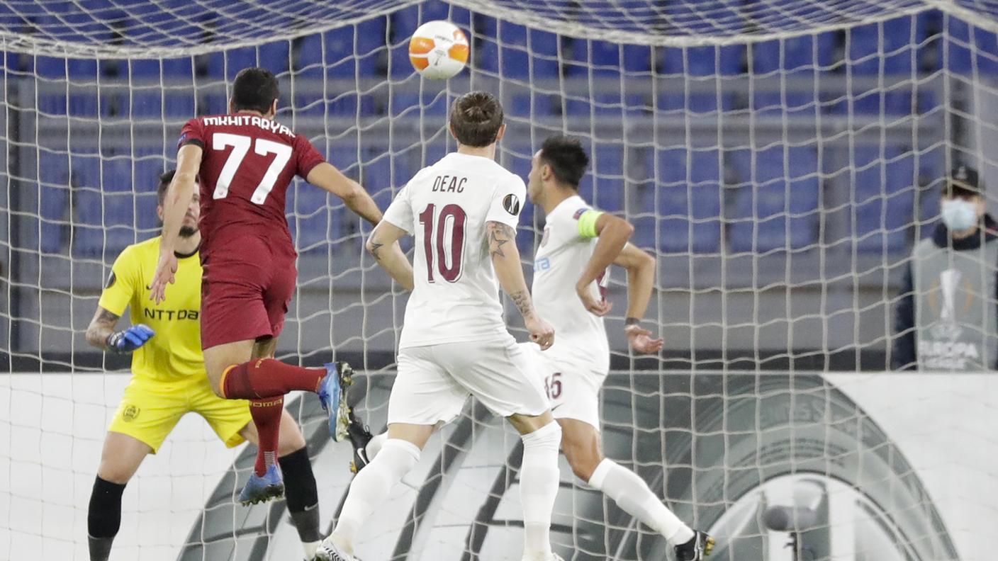 Mkhitaryan ha spianato la strada ai giallorossi con una rete al 1'