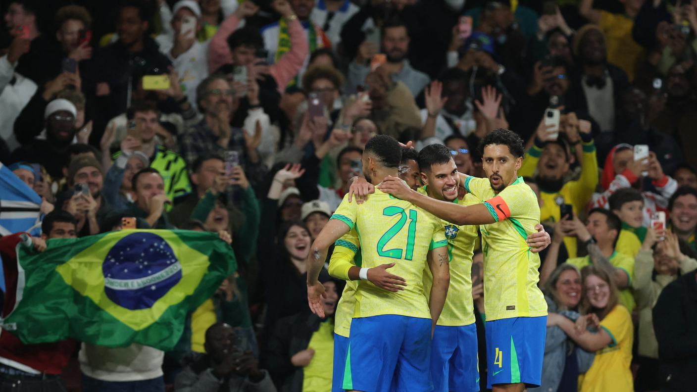 L'esultanza dopo il primo gol