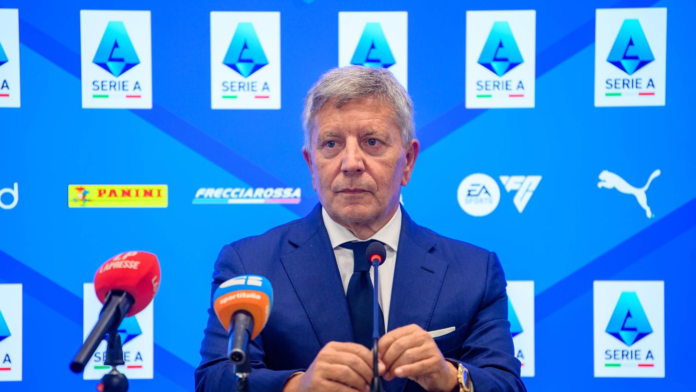 Il Presidente della Lega Calcio Serie A Ezio Simonelli