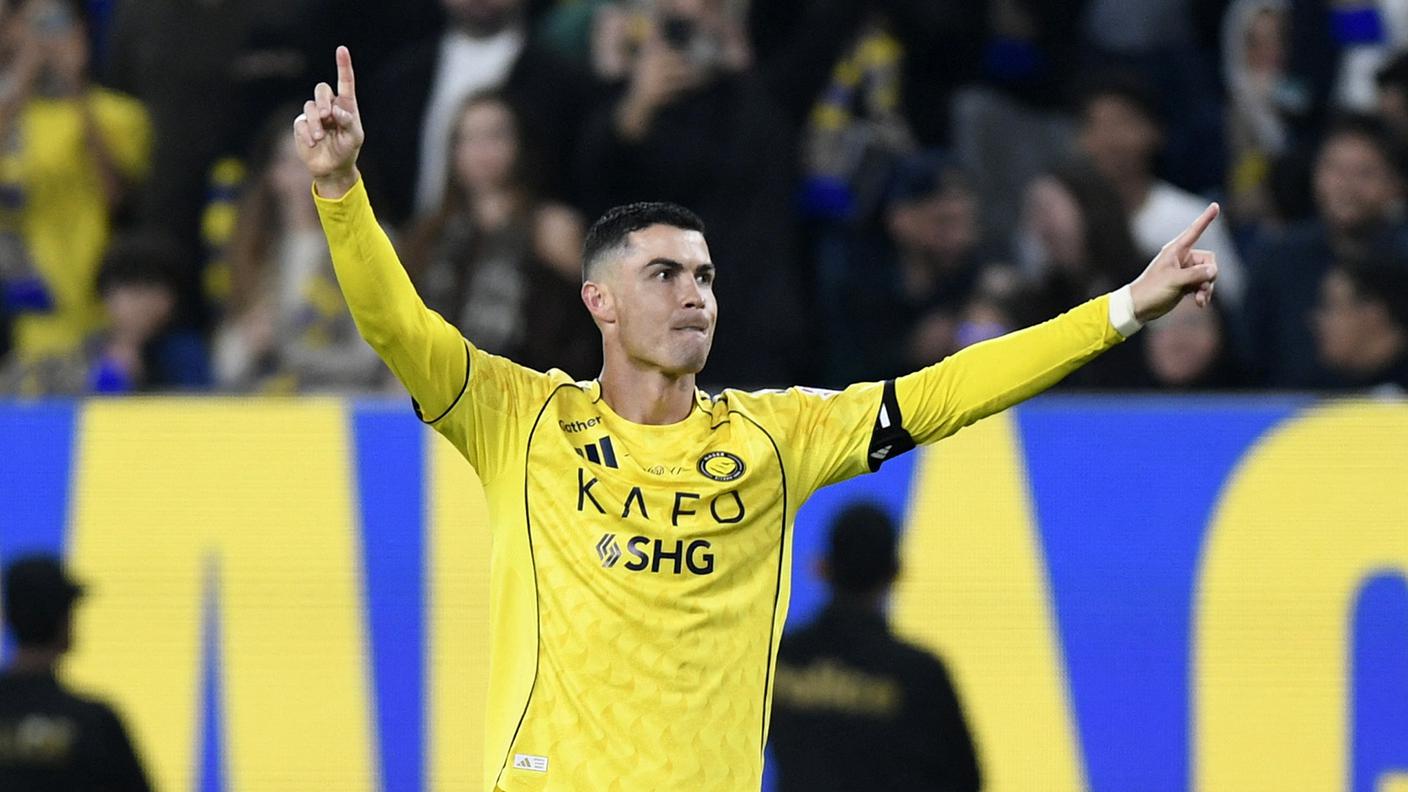 L'esultanza dell'attaccante