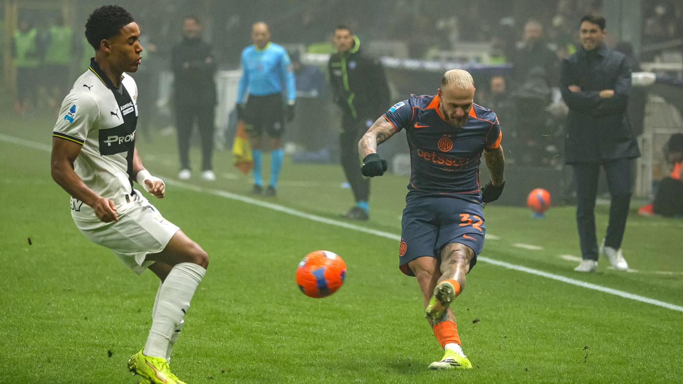 Dimarco in lotta con Britschgi