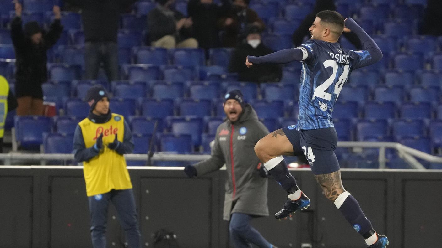 L'esultanza di Insigne