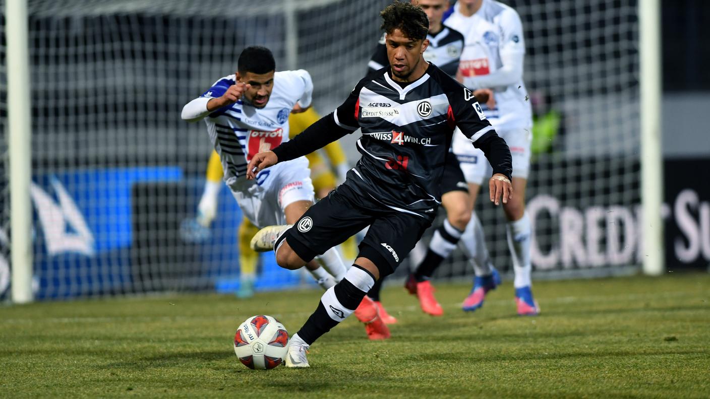 In azione con la maglia del Lugano