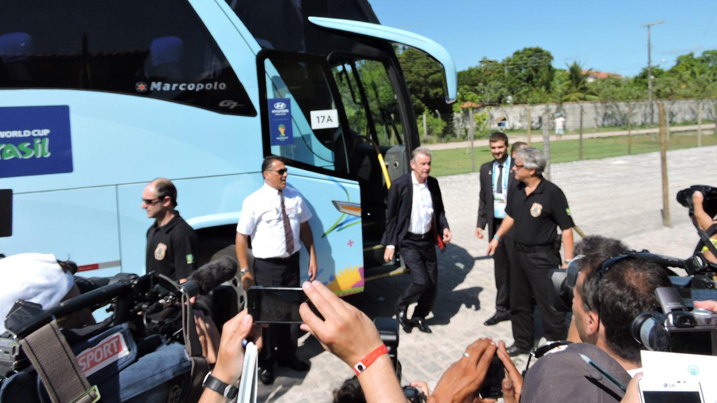 L'arrivo della Nazionale a Porto Seguro