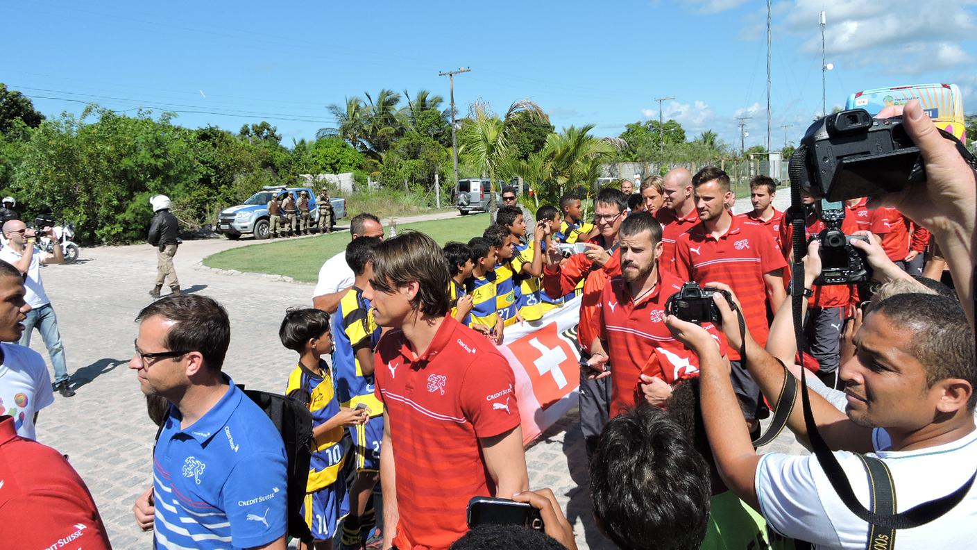 L'arrivo della Nazionale a Porto Seguro