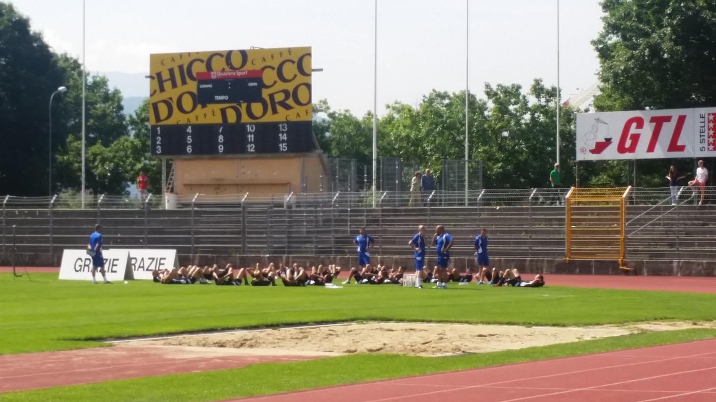 L'allenamento con il vecchio staff