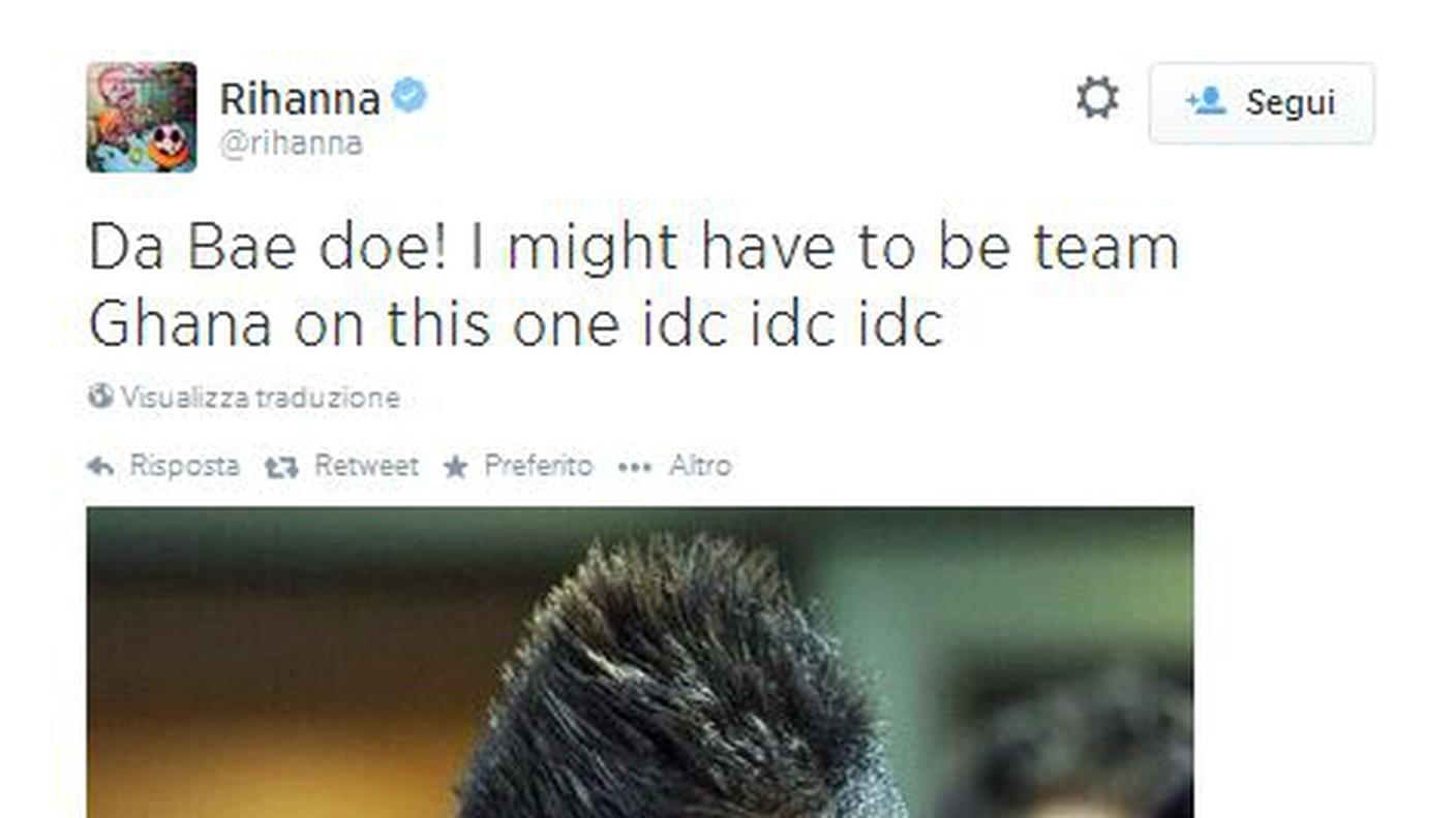 Il tweet di Rihanna