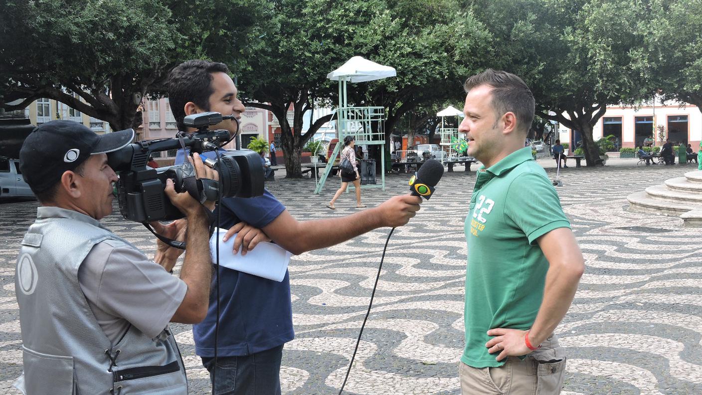 Il collega intervistato dalla TV locale