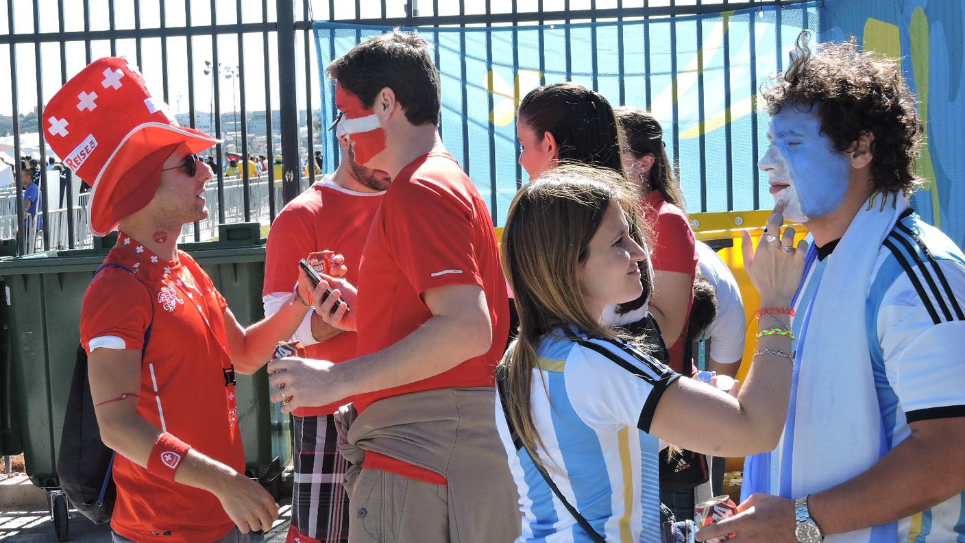 I tifosi di Argentina-Svizzera