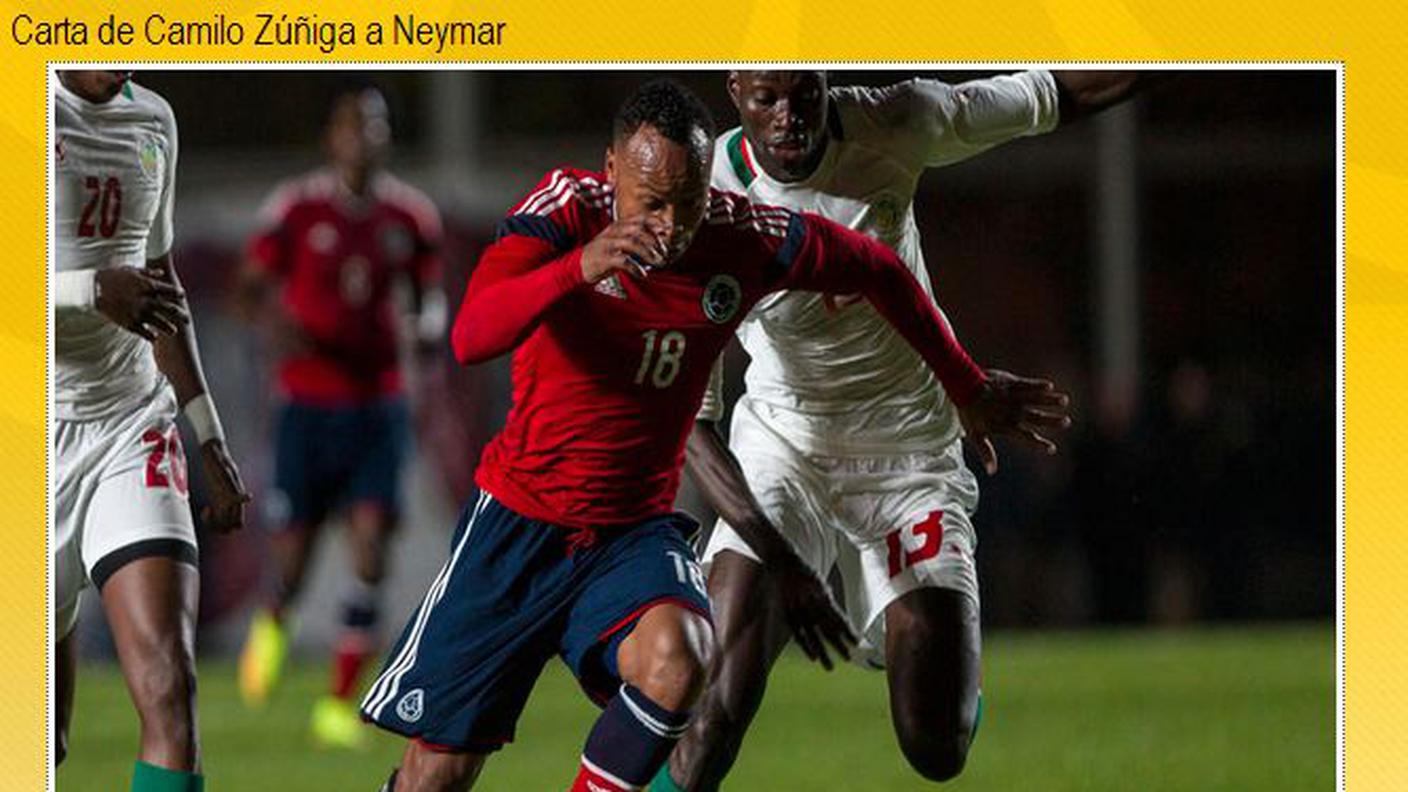 La lettera di scuse di Zuniga