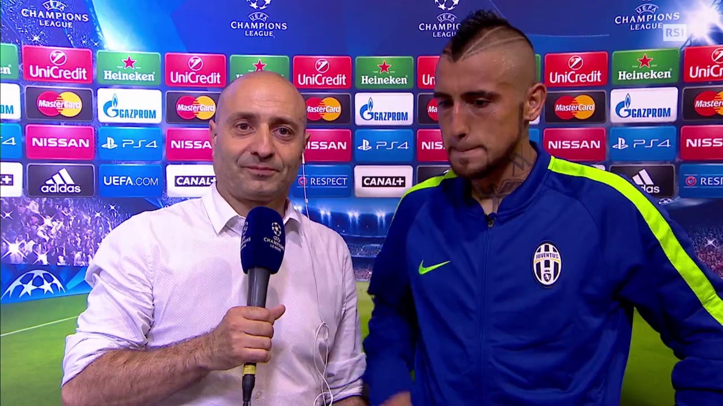 Champions League, l'intervista ad Arturo Vidal dopo Real Madrid - Juventus (13.05.2015)