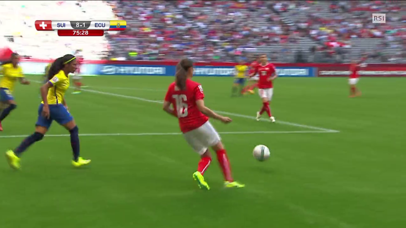 Mondiali femminili, il 9-1 di Moser in Svizzera - Ecuador (13.06.2015)