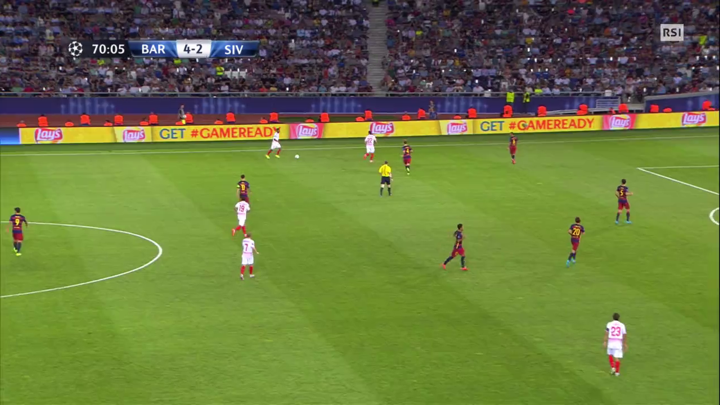 Supercoppa, il 4-3 di Gameiro in Barcellona-Siviglia (11.08.2015)
