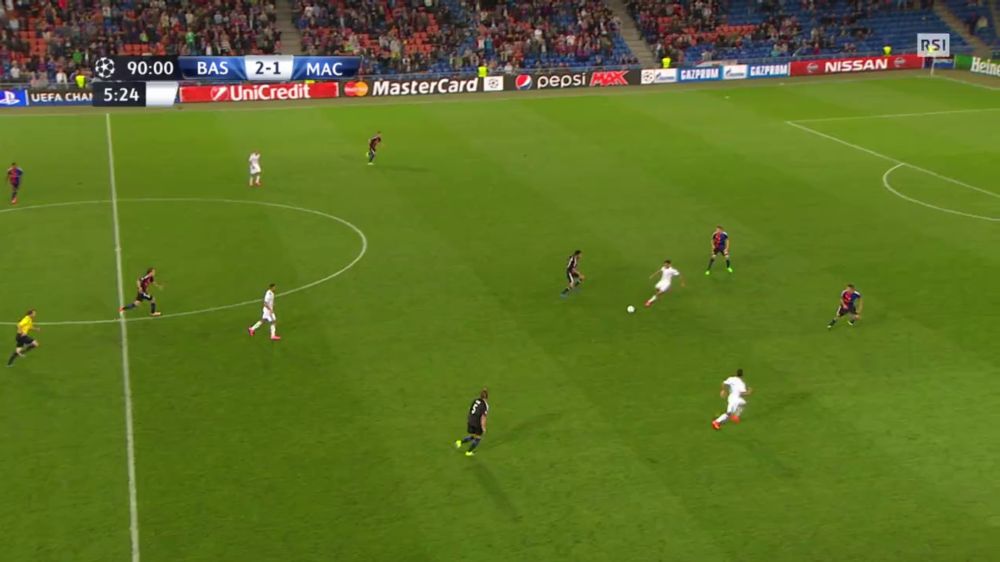 Champions League, il 2-2 di Zahavi in Basilea - Maccabi Tel Aviv (19.08.2015)