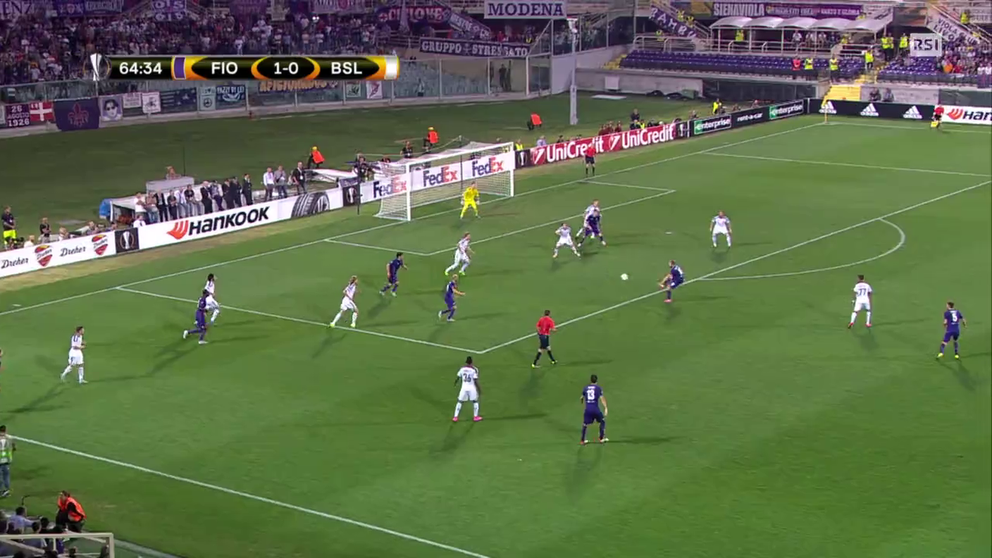 Europa League, il fallo su Embolo e l'espulsione di Gonzalo in Fiorentina - Basilea (17.09.2015)