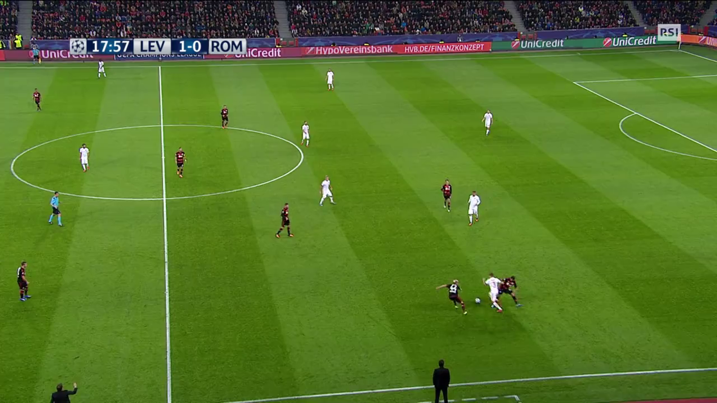 Champions League, il 2-0 di Hernandez in Leverkusen - Roma (20.10.2015)