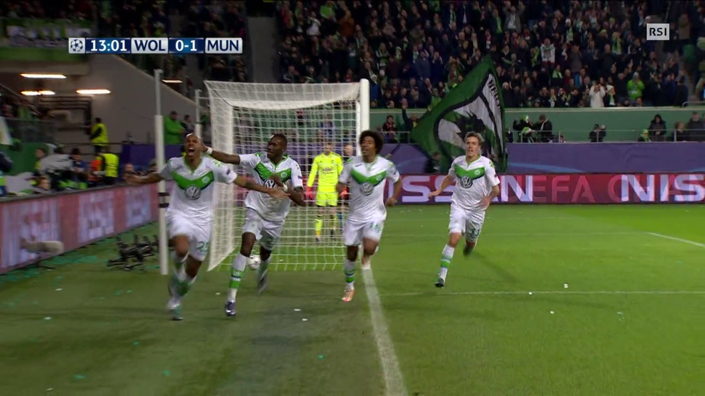 Champions League, l'1-1 di Naldo in Wolfsburg - Manchester United (08.12.2015)