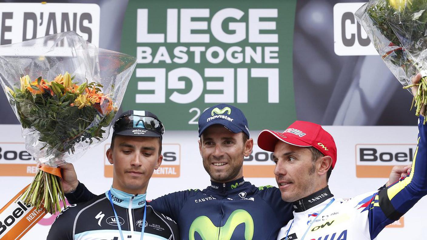 Valverde con alla sua destra ancora Alaphilippe