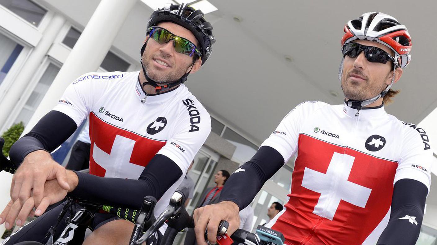Albasini e Cancellara con la maglia rossocrociata