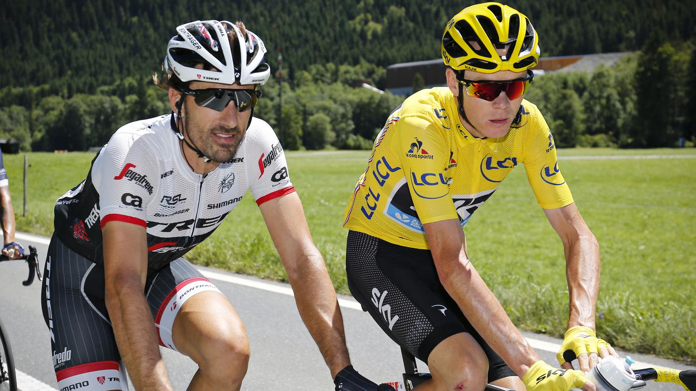 Con il leader Chris Froome