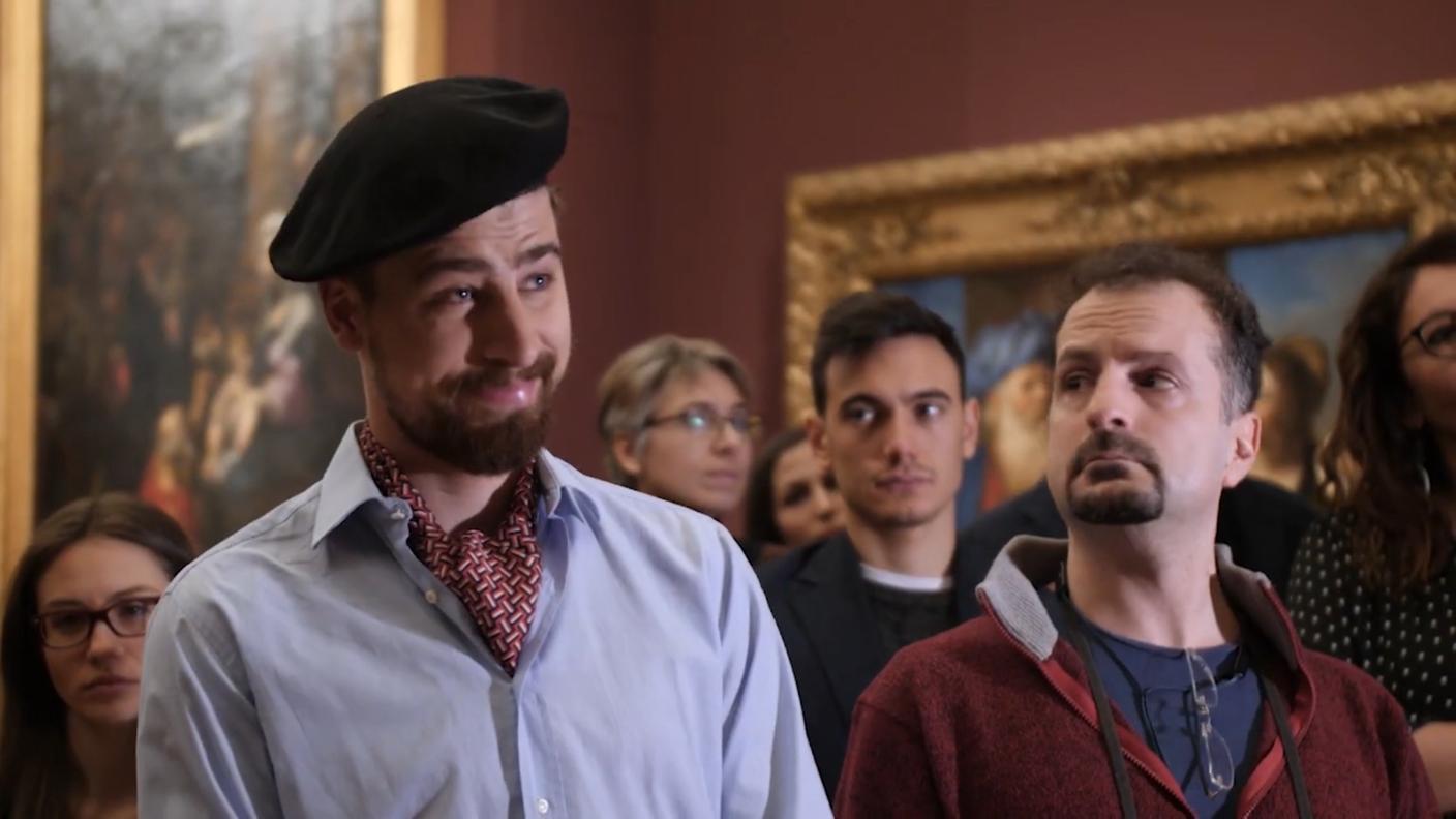 Tra i visitatori della Pinacoteca Brera