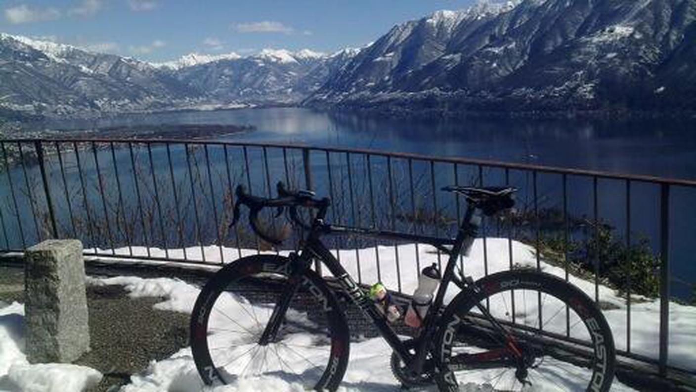 La bicicletta di Paolo nella neve