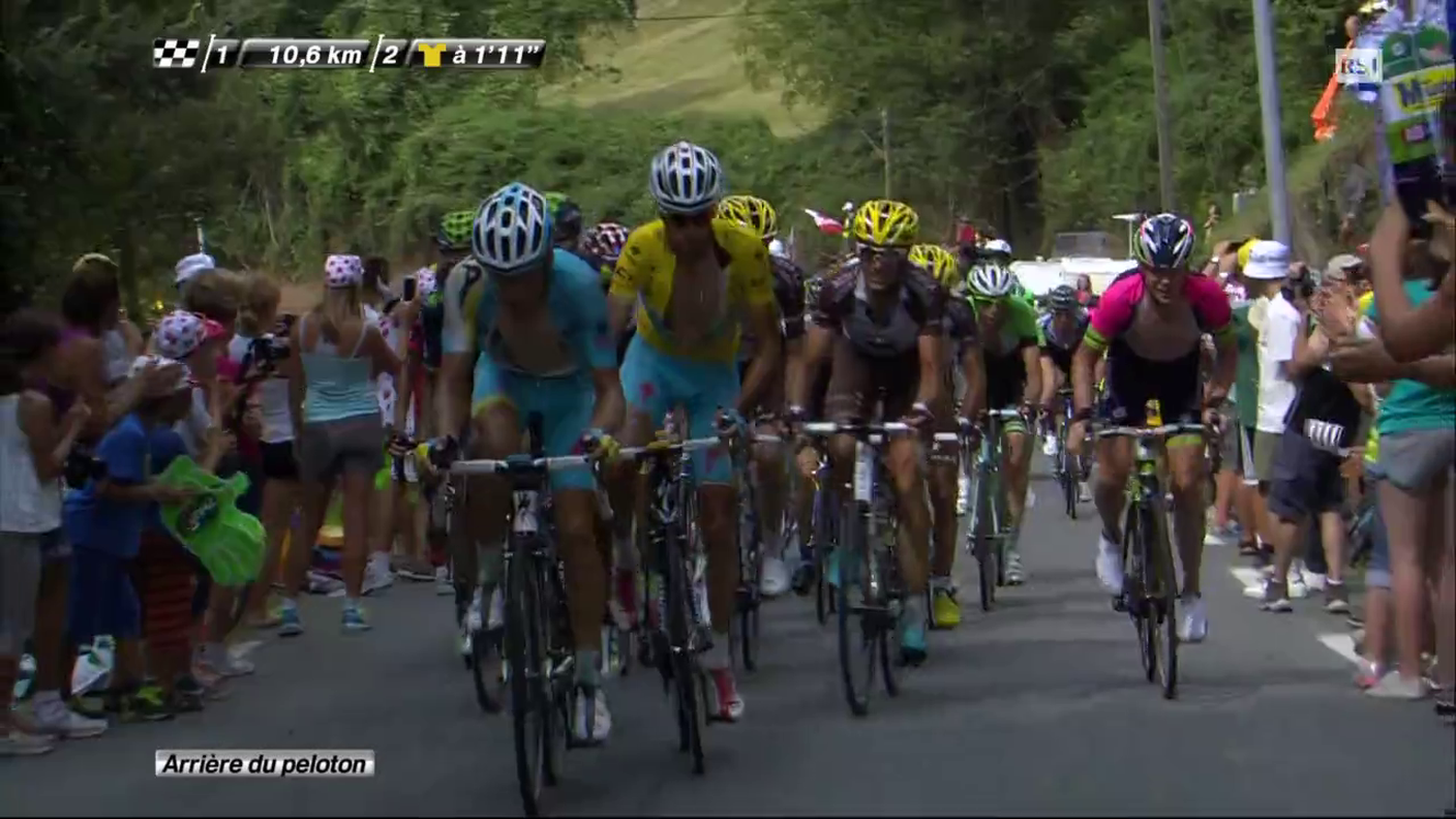 Tour de France, 18a tappa, lo scatto di Chris Horner e Vincenzo Nibali (24.07.2014)