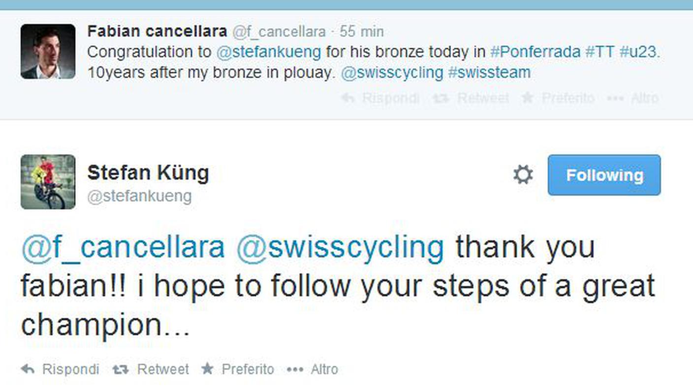 Stefan Küng e Fabian Cancellara