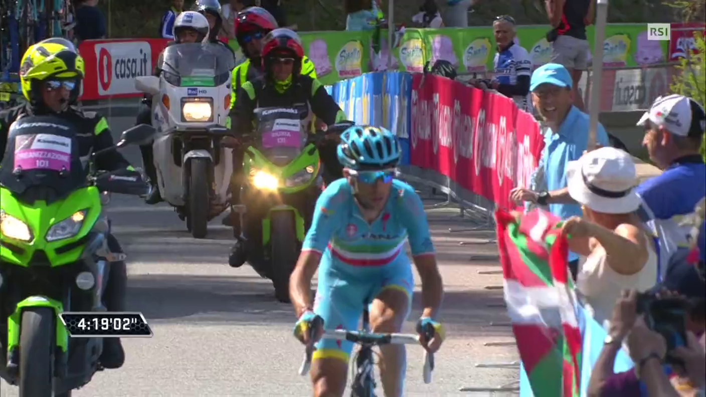 Giro d'Italia, l'arrivo della 19a tappa (27.05.2016)