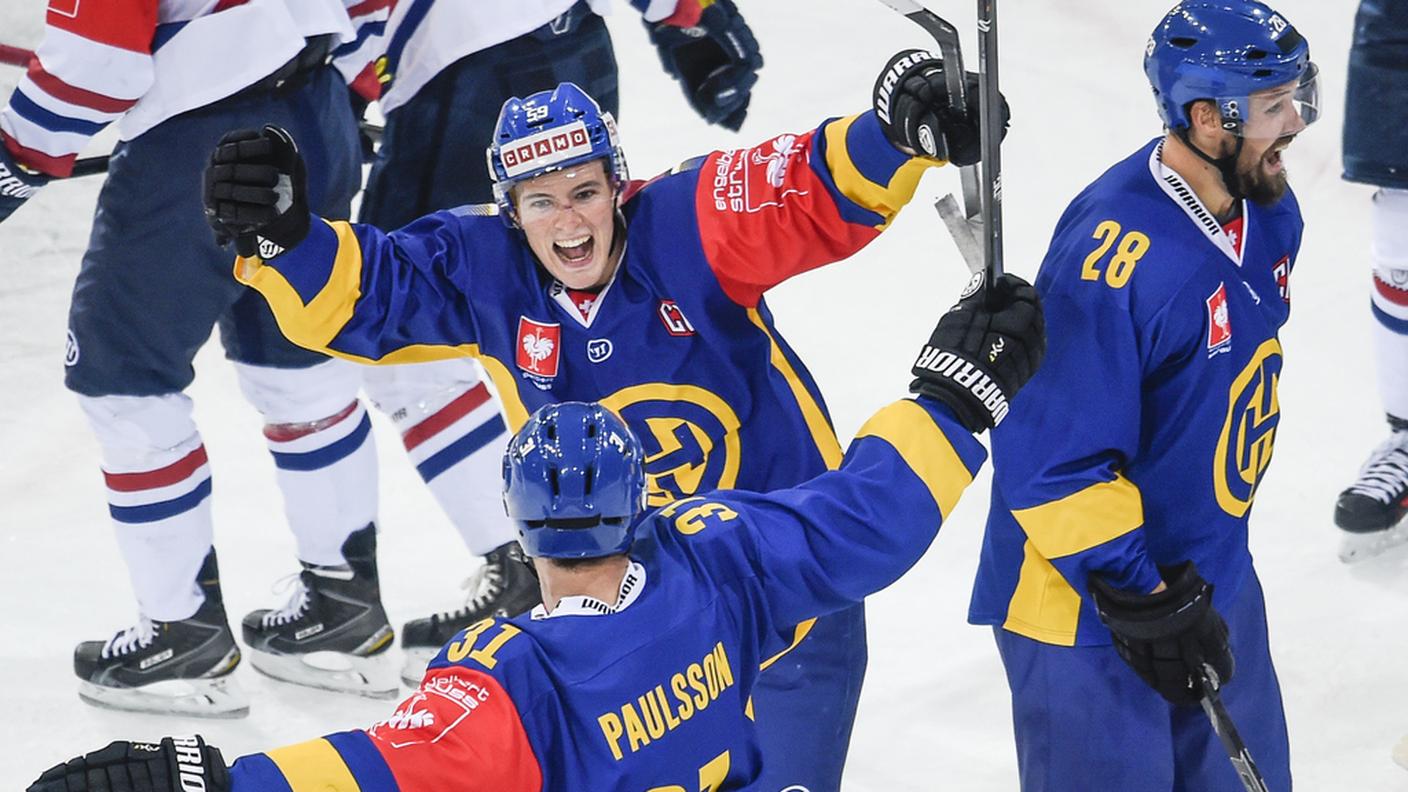 Il ticinese Simion e i due svedesi Paulsson e Axelsson festeggiano