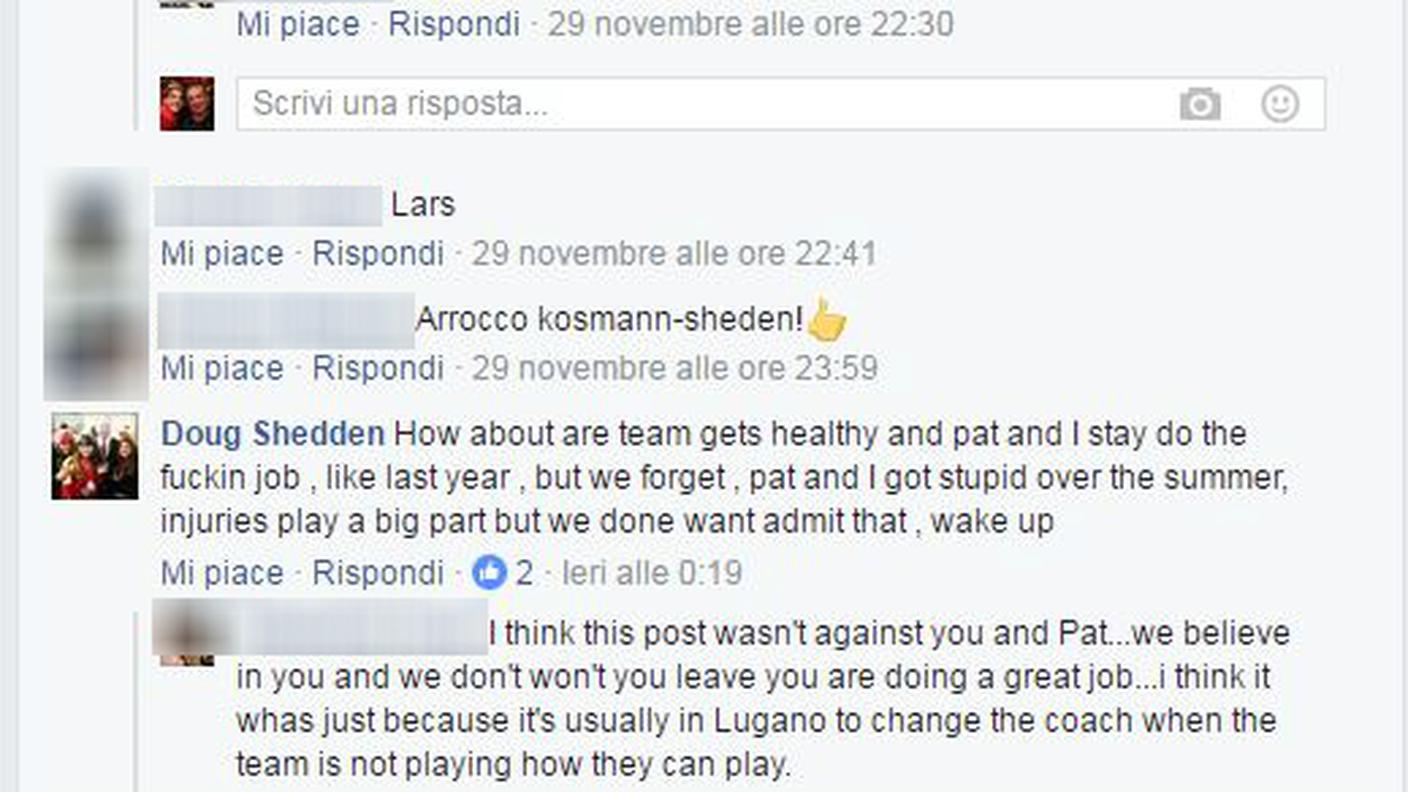 La discussione su Facebook