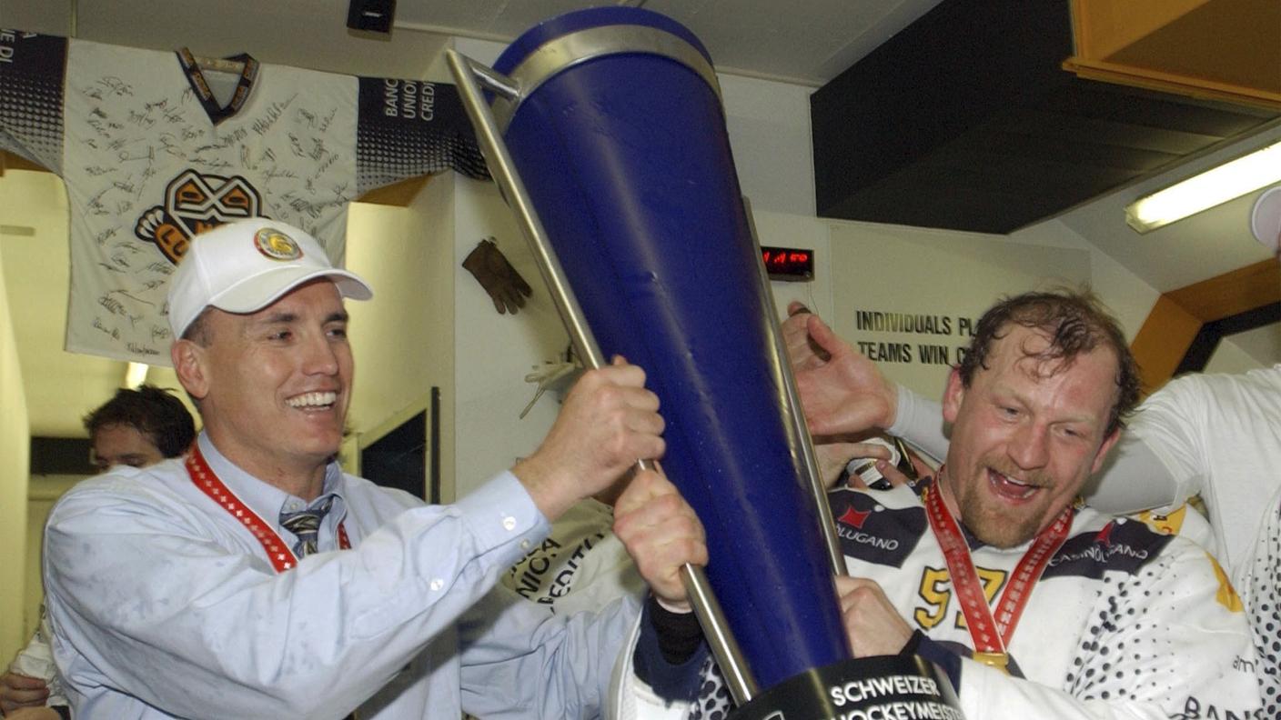 Durante i festeggiamenti per il sesto titolo di campioni svizzeri