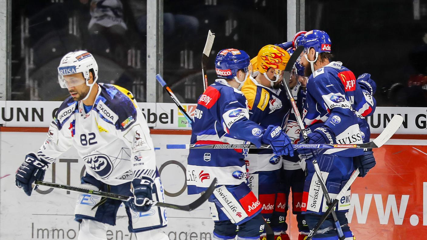 Lo ZSC festeggia il 2-0 di Suter
