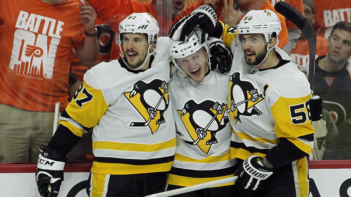 L'eroe di giornata festeggiato da Crosby e Letang