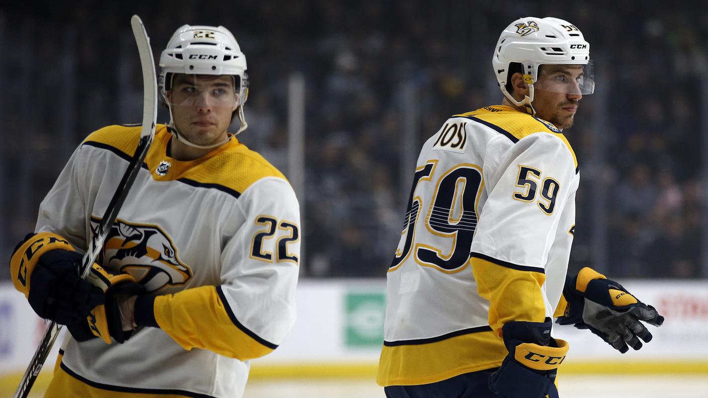 Kevin Fiala (a sinistra) e Roman Josi