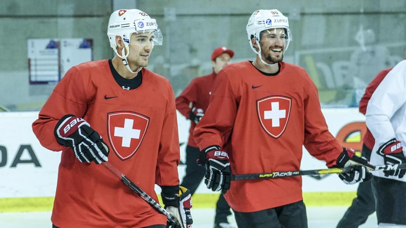 Niederreiter insieme a Josi nell'allenamento odierno