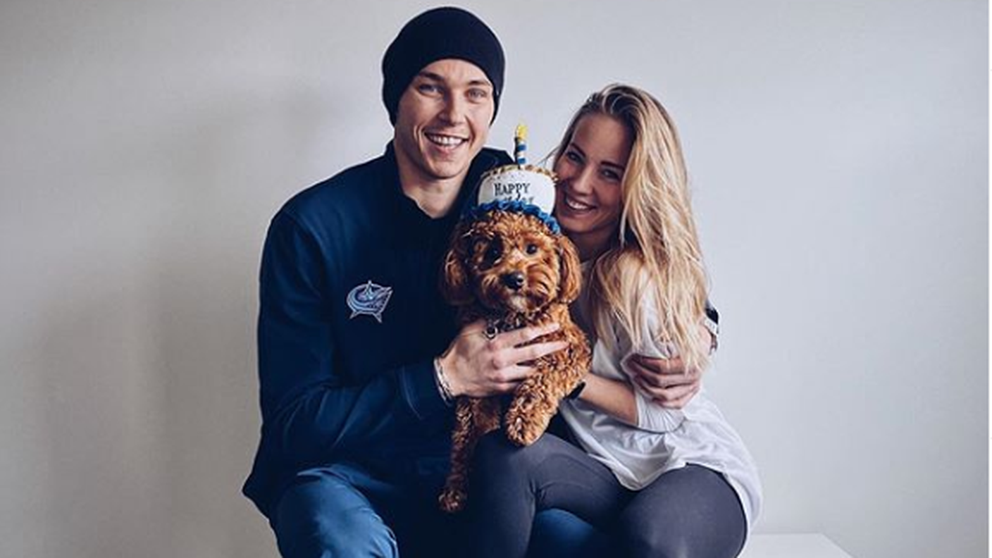 Con il cane Koby e la sua ragazza